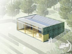 casa ecologica con illuminazione solare
