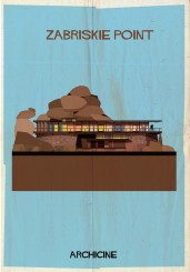Il poster di Federico Babina per il film di Michelangelo Antonioni Zabriskie Point