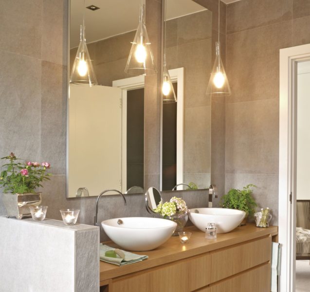 Illuminazione bagno classico: mobile da bagno sospeso cm 81 top in ...