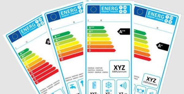 attuali etichette energetiche per elettrodomestici