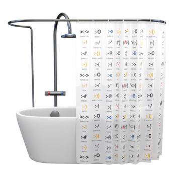 Tenda per la doccia con emoticon getDigital