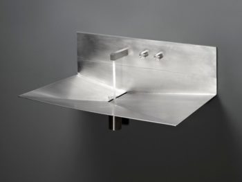 Sanitari inmetallo per il bagno: Lavabo in acciaio "Lavandino" di Antonio Lupi